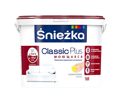 ŚNIEŻKA CLASSIC PLUS ЛАТЕКСНАЯ КРАСКА ДЛЯ ИНТЕРЬЕРОВ